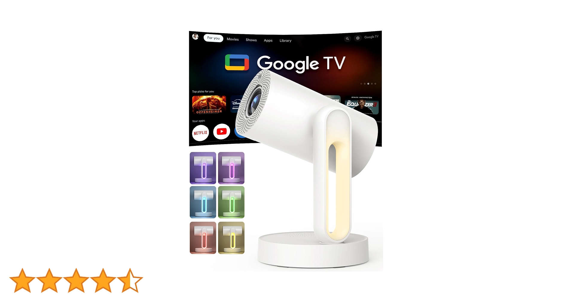 ETOE プロジェクター 小型 Google TV Netflix搭載フルHD Amazon.co.jp: ETOE プロジェクター 小型 Google TV搭載 フルHD